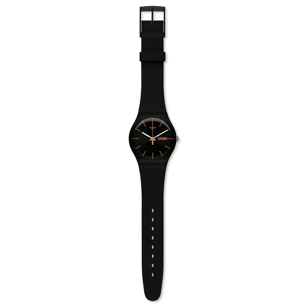 Swatch SUOB704 Siyah Turuncu İndeksli Erkek Saati