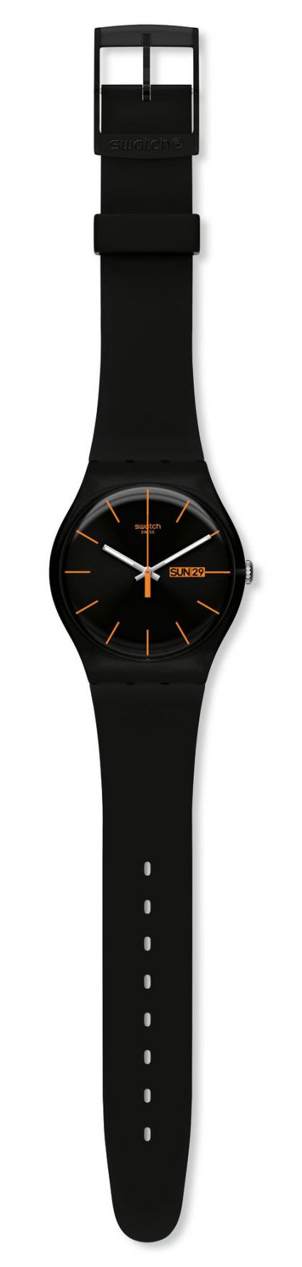 Swatch SUOB704 Siyah Turuncu İndeksli Erkek Saati