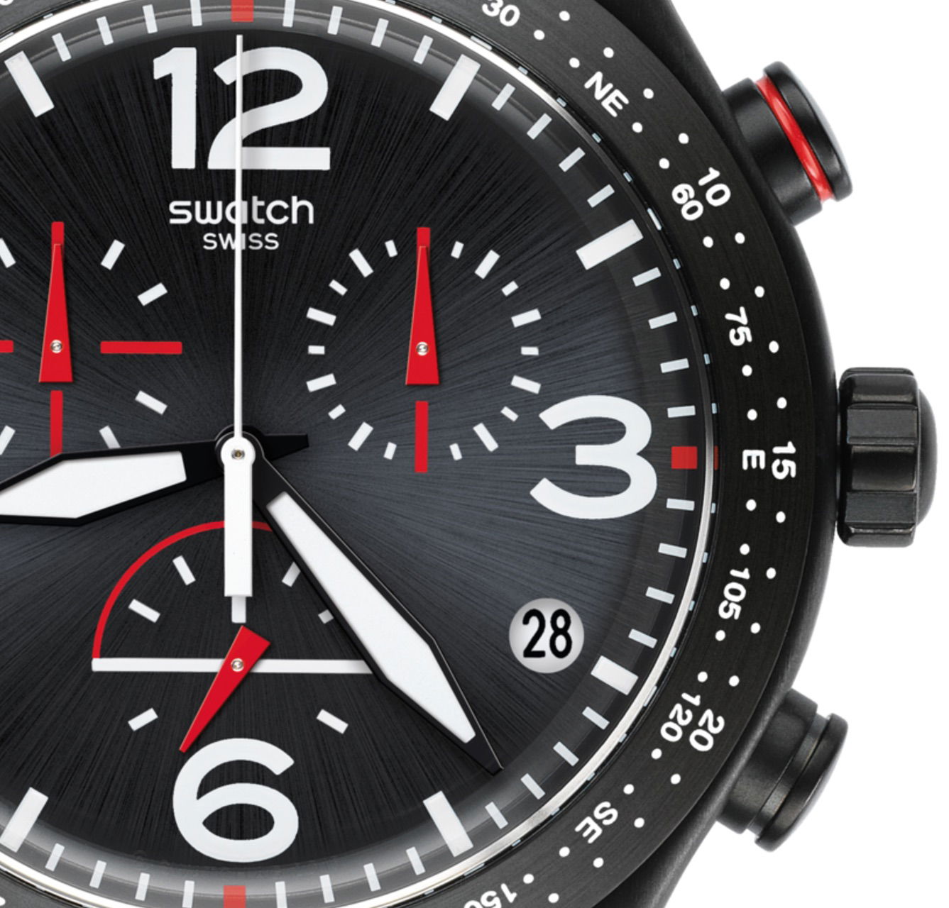 Swatch YVB403 Black Is Back Erkek Kol Saati