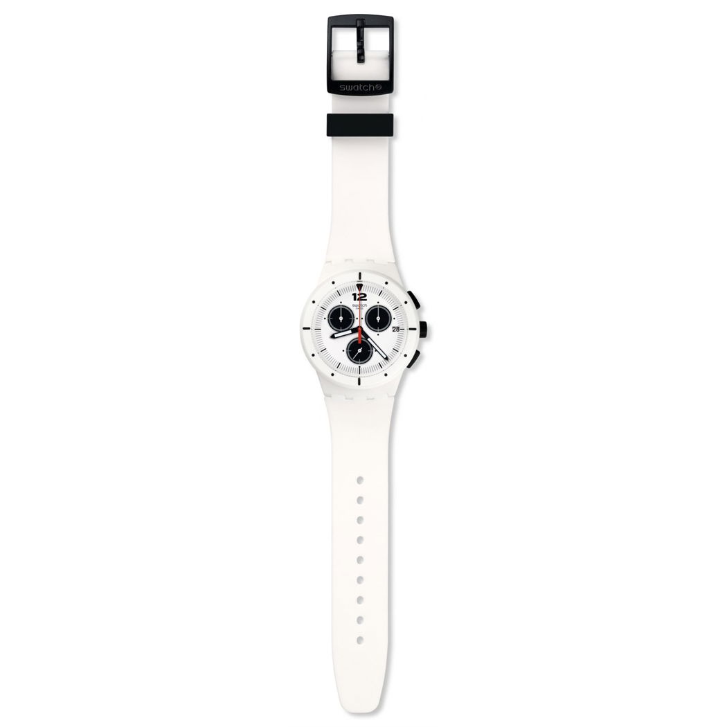 Swatch Beyaz Kronometreli Saat SUSW406