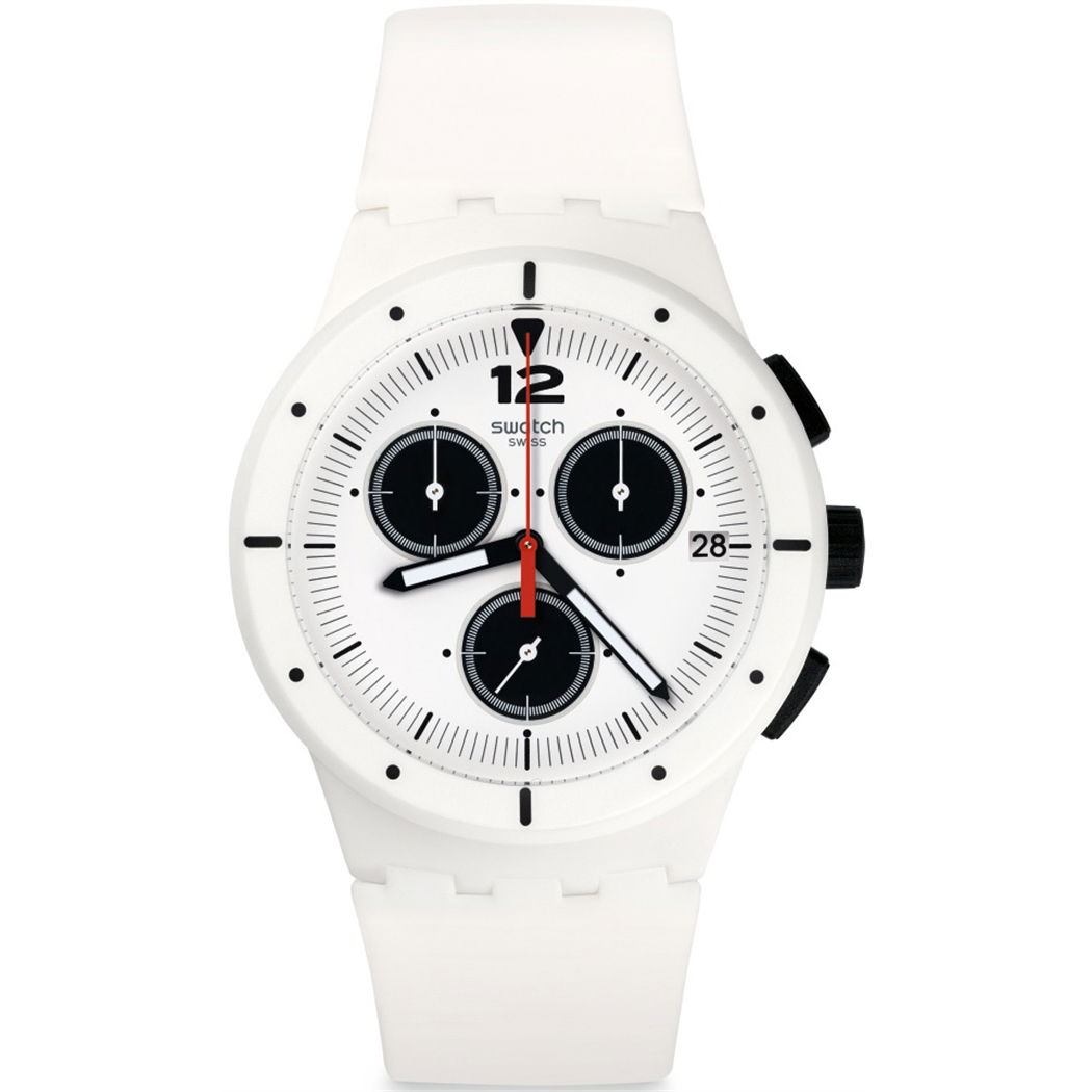 Swatch Beyaz Kronometreli Saat SUSW406