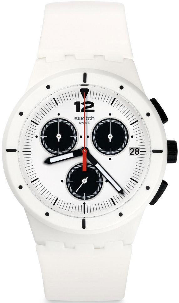 Swatch Beyaz Kronometreli Saat SUSW406