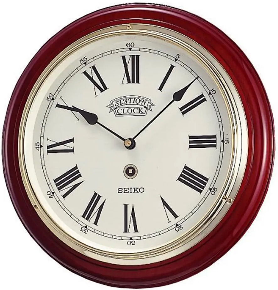Seiko Qxa143b Kızılağaç Piyano Kaplama Duvar Saati