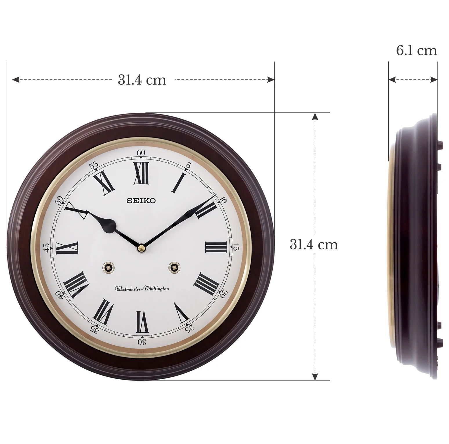 Seiko Qxh202b Ahşap Duvar Saati