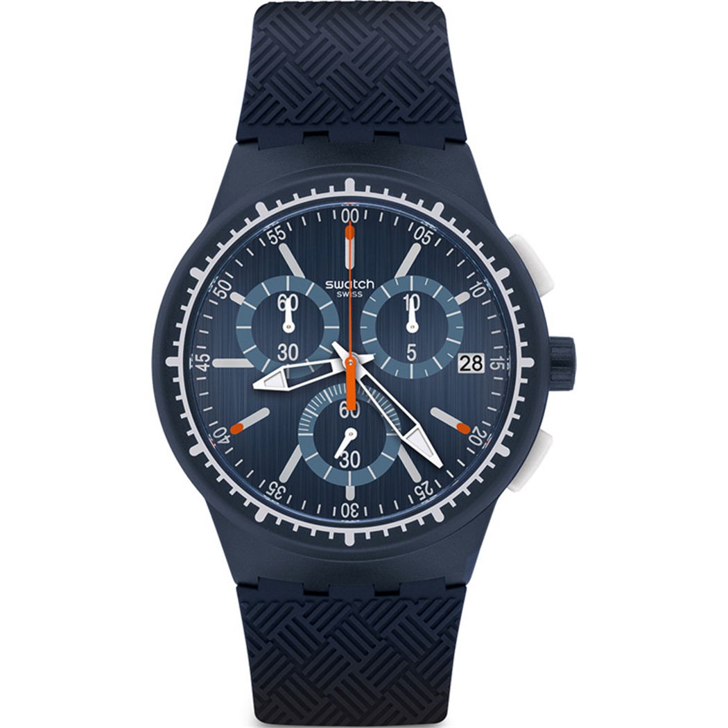 Swatch Susn410 Kronometreli Lacivert Erkek Saati