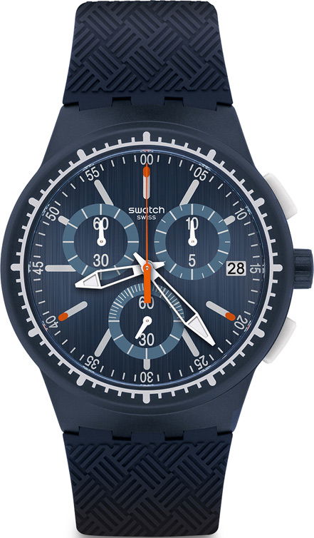 Swatch Susn410 Kronometreli Lacivert Erkek Saati
