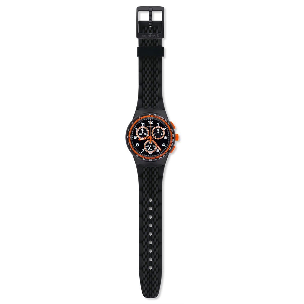 Swatch SUSB408 Siyah Kordon Kronometreli Saat