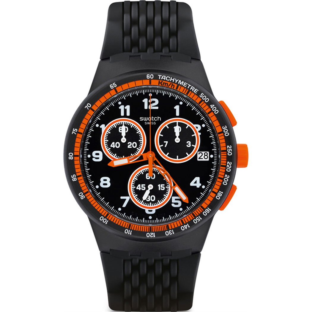 Swatch SUSB408 Siyah Kordon Kronometreli Saat