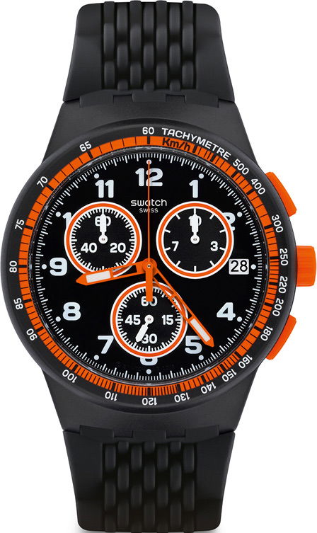 Swatch SUSB408 Siyah Kordon Kronometreli Saat