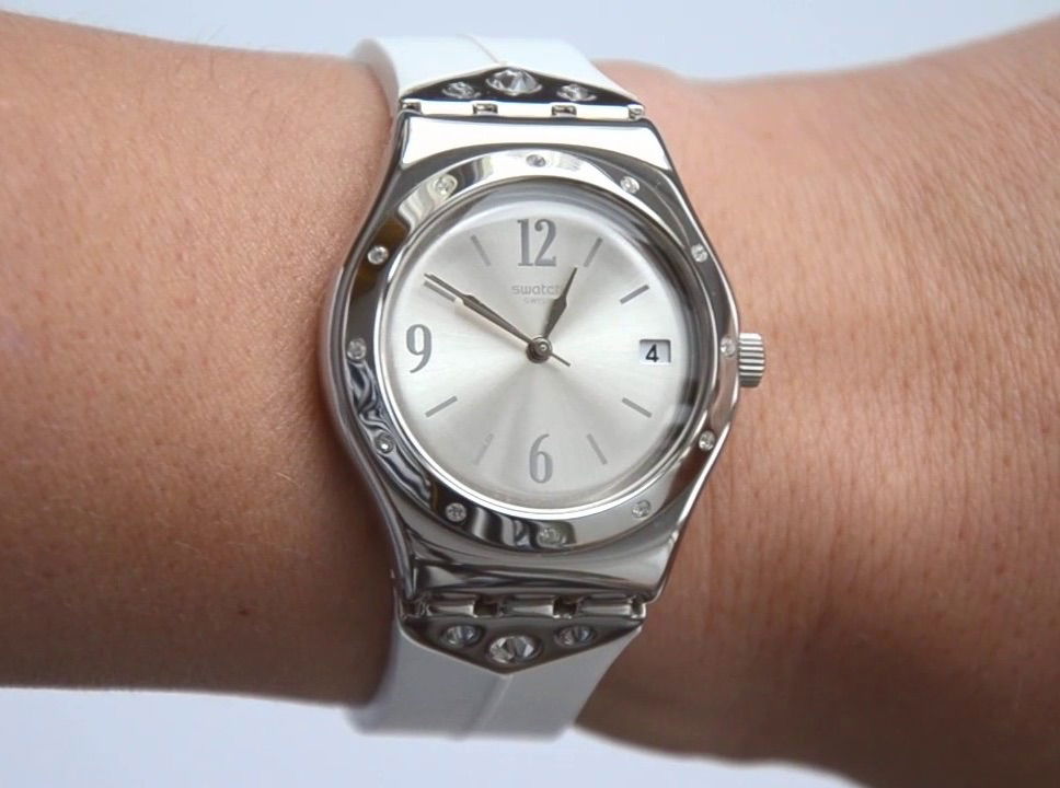 Swatch YLS450 Beyaz Kordonlu Bayan Saati