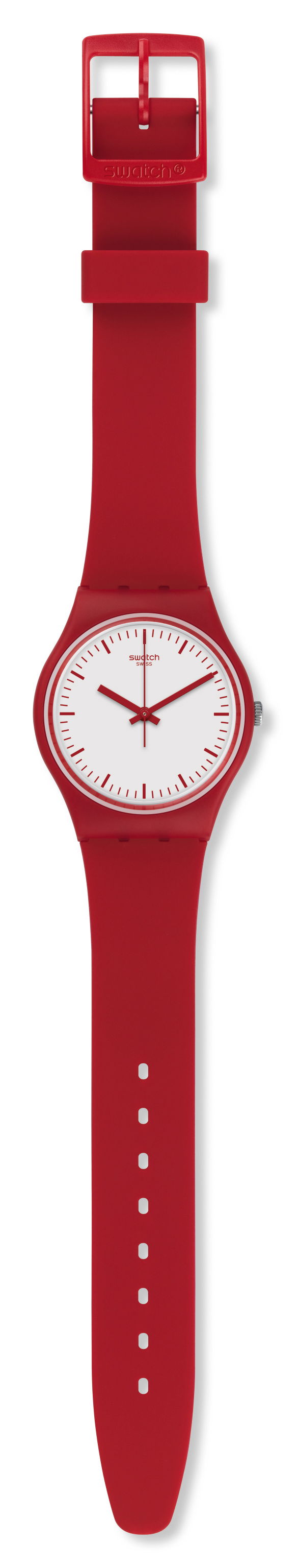 Swatch Gr172 Kırmızı Silikon Kordonlu Saat