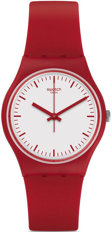 Swatch Gr172 Kırmızı Silikon Kordonlu Saat