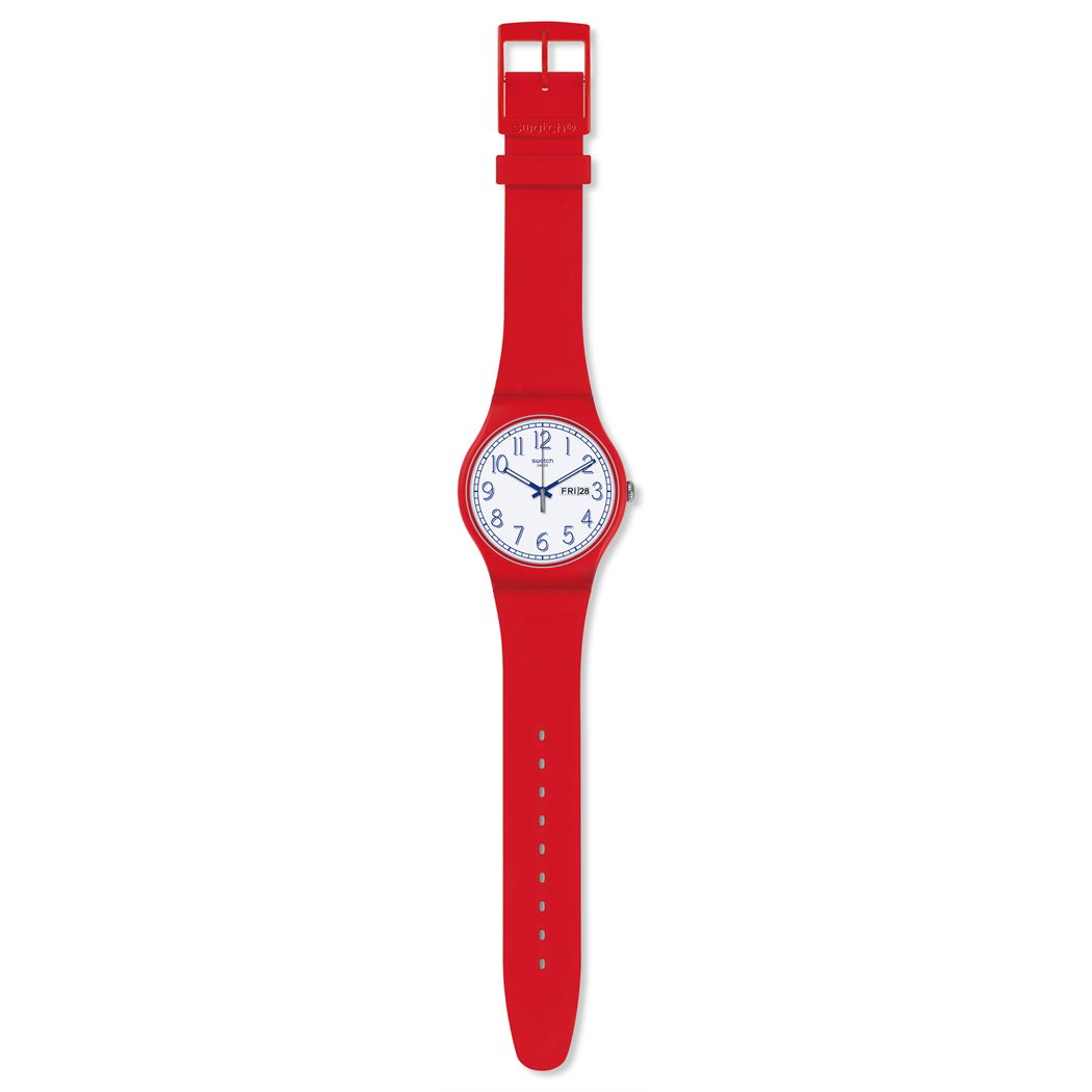 Swatch Suor707 Silikon Kırmızı Saat