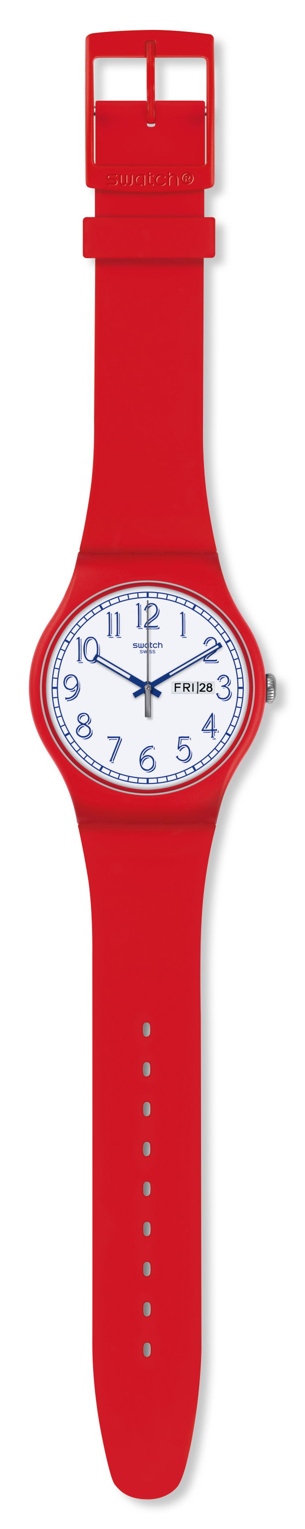 Swatch Suor707 Silikon Kırmızı Saat