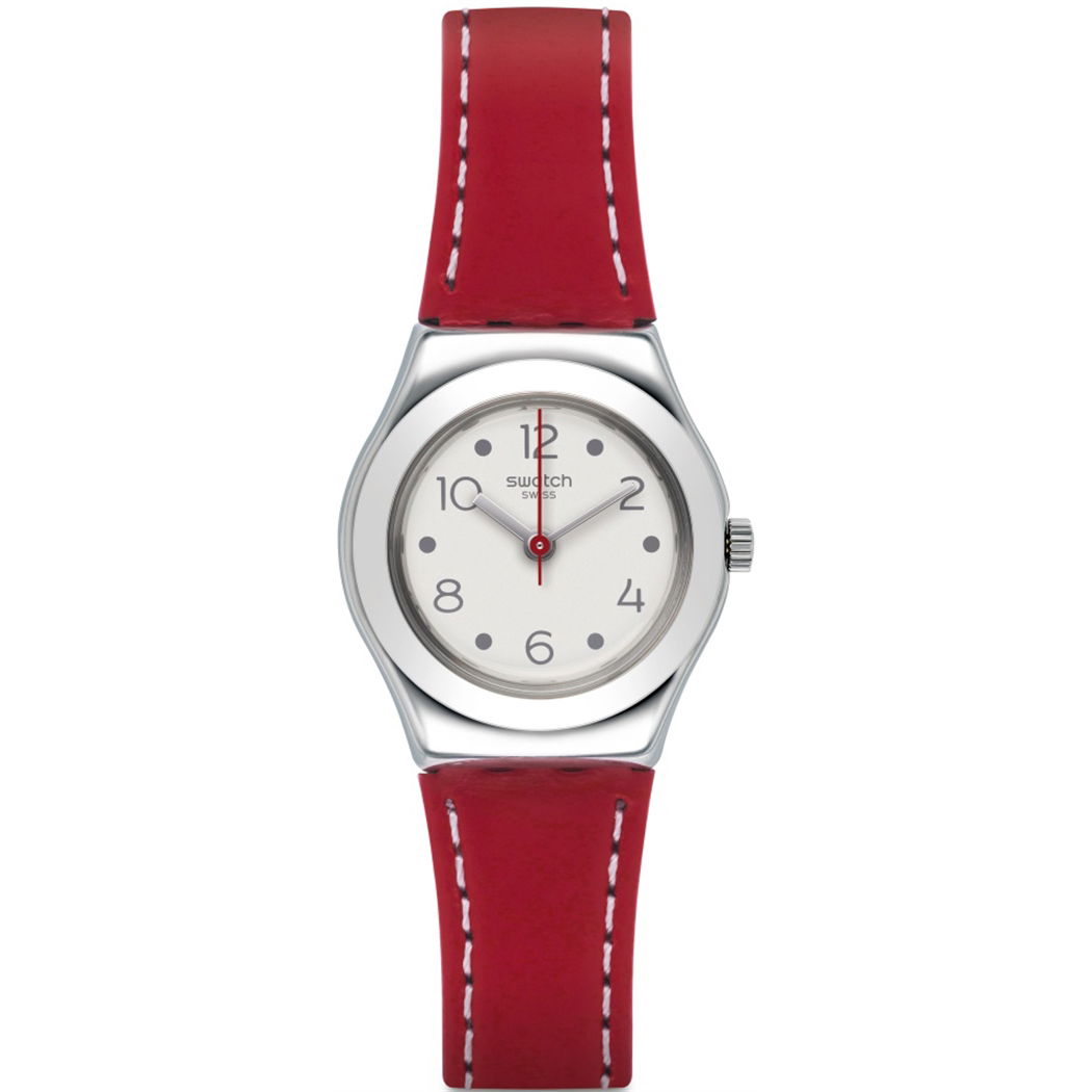 Swatch Irony Yss307 Kırmızı Deri Küçük Bayan Saati