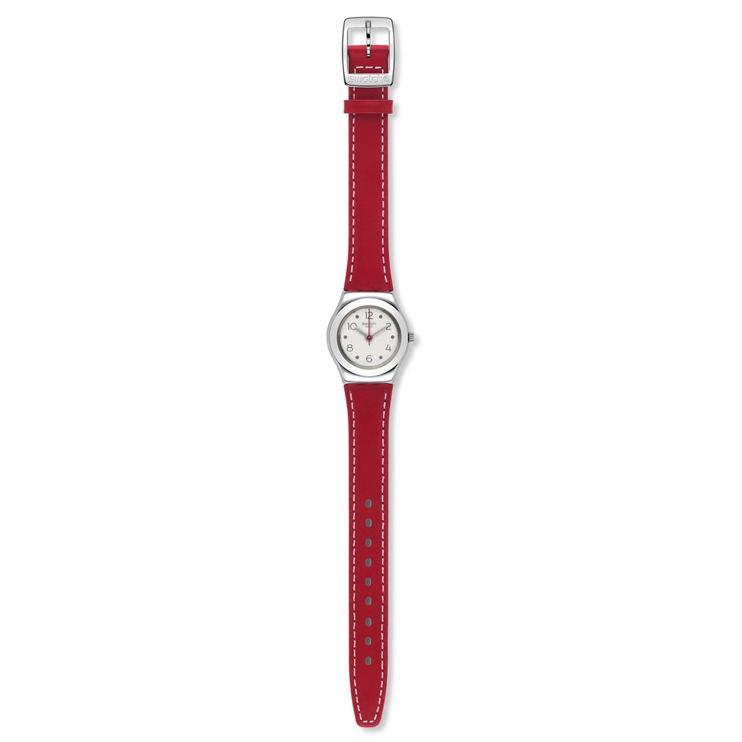 Swatch Irony Yss307 Kırmızı Deri Küçük Bayan Saati