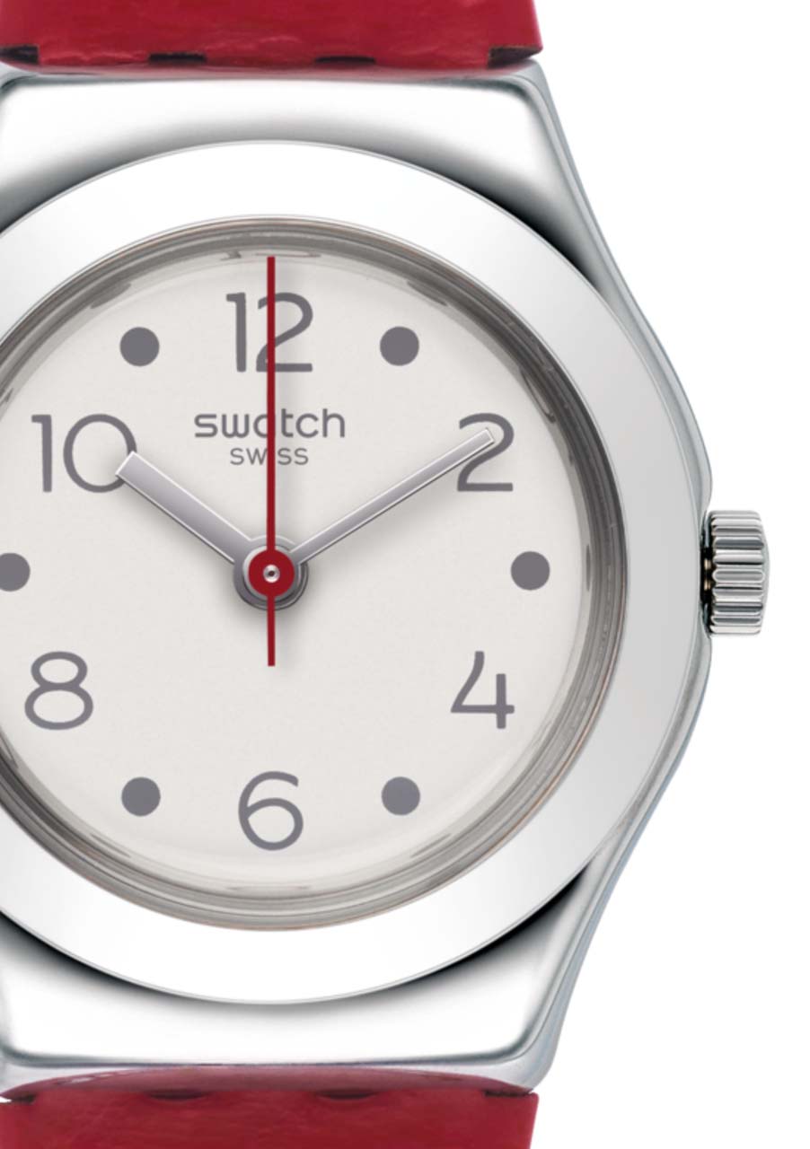 Swatch Irony Yss307 Kırmızı Deri Küçük Bayan Saati