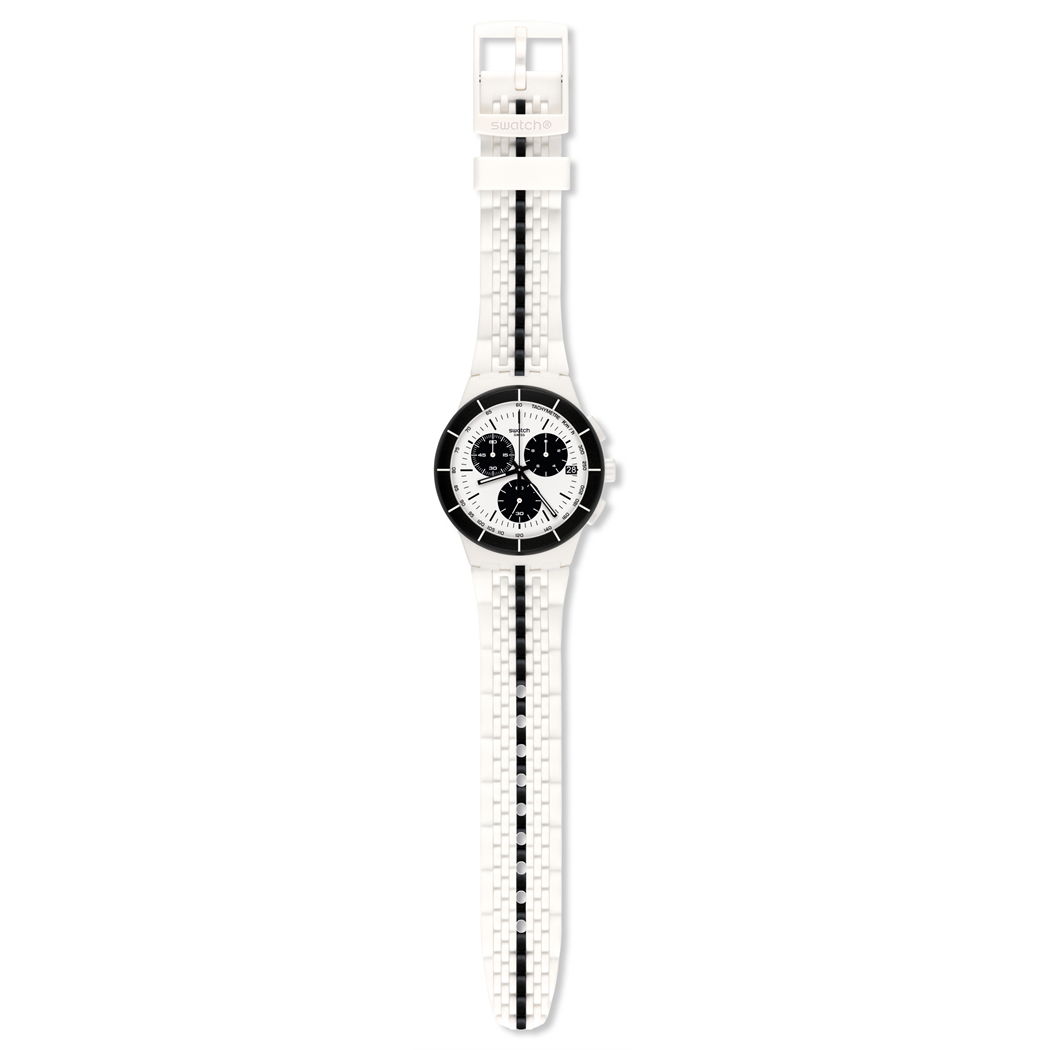 Swatch Susw407 Kronometreli Beyaz Erkek Kol Saati