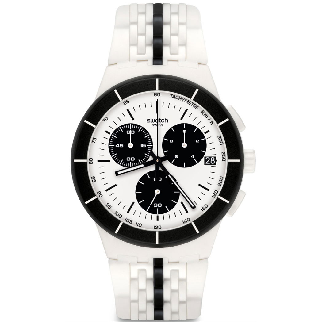 Swatch Susw407 Kronometreli Beyaz Erkek Kol Saati