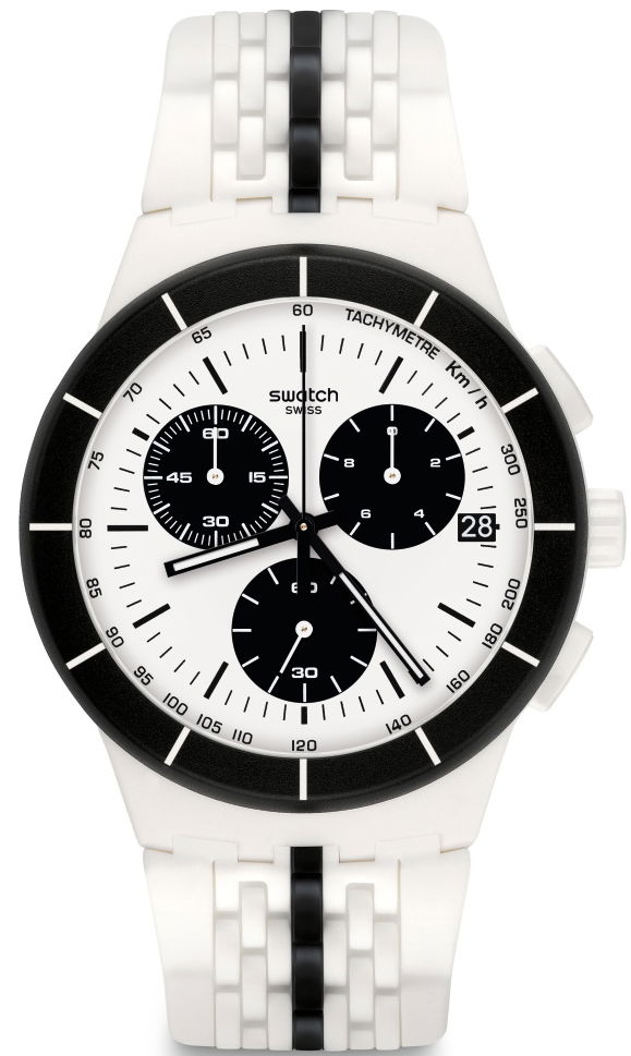 Swatch Susw407 Kronometreli Beyaz Erkek Kol Saati