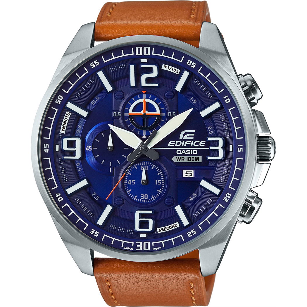 Casio Efr-555l-2a Edifice Erkek Deri Kayışlı Saat