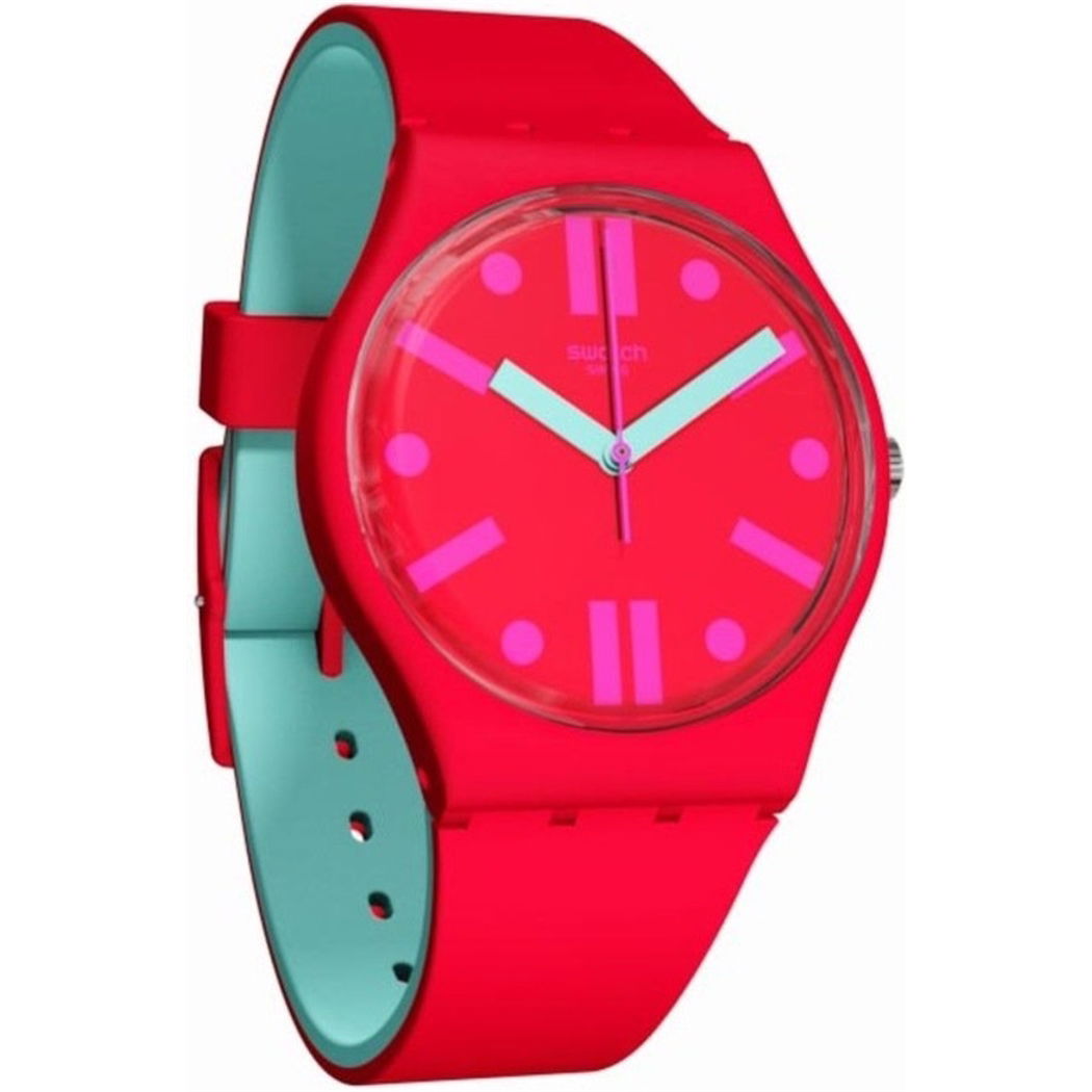 Swatch Gr170 Silikon Kordon Kırmızı Bayan Saati