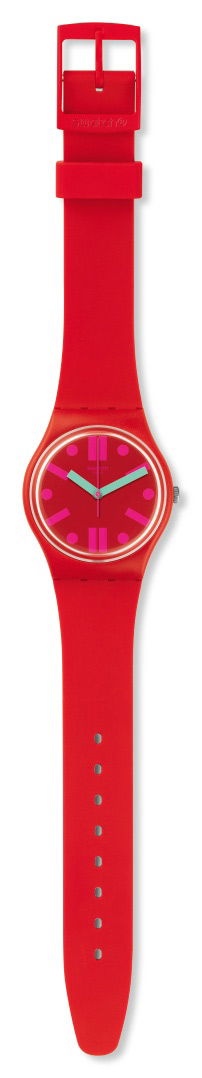 Swatch Gr170 Silikon Kordon Kırmızı Bayan Saati