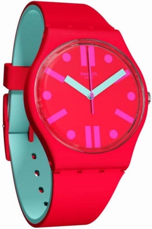 Swatch Gr170 Silikon Kordon Kırmızı Bayan Saati