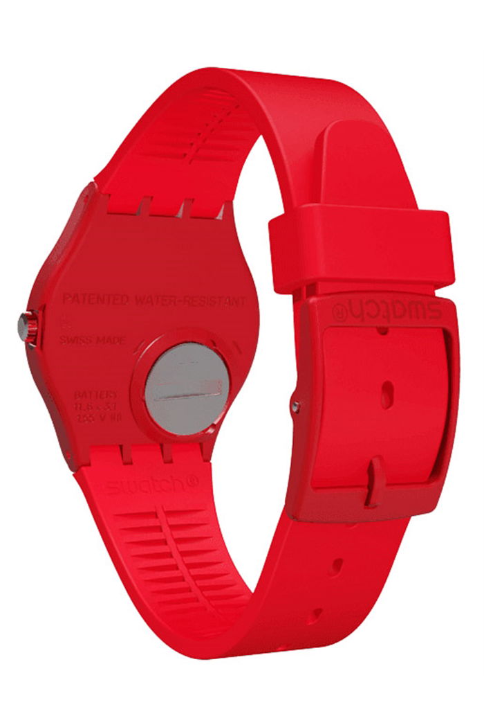 Swatch Gr175 Silikon Kordonlu Rakamlı Kırmızı Saat