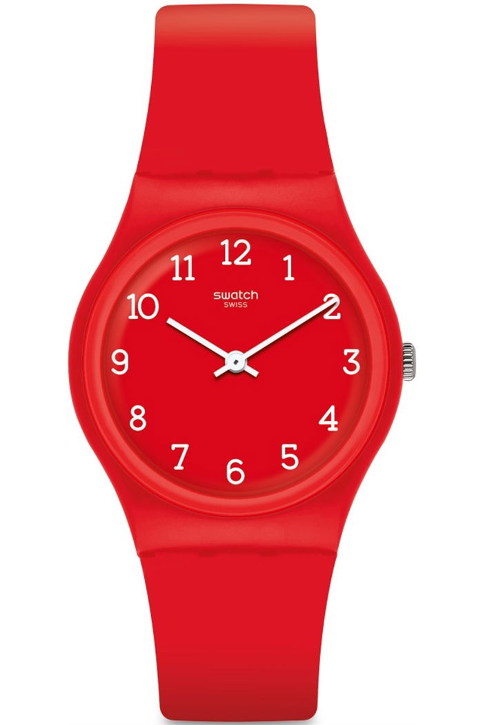 Swatch Gr175 Silikon Kordonlu Rakamlı Kırmızı Saat