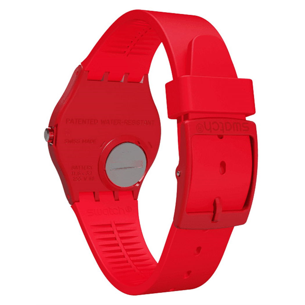 Swatch Gr175 Silikon Kordonlu Rakamlı Kırmızı Saat