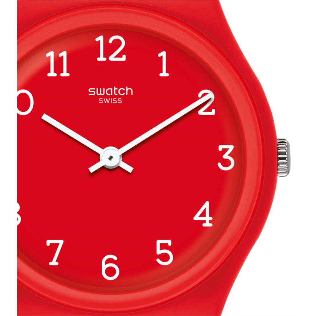 Swatch Gr175 Silikon Kordonlu Rakamlı Kırmızı Saat
