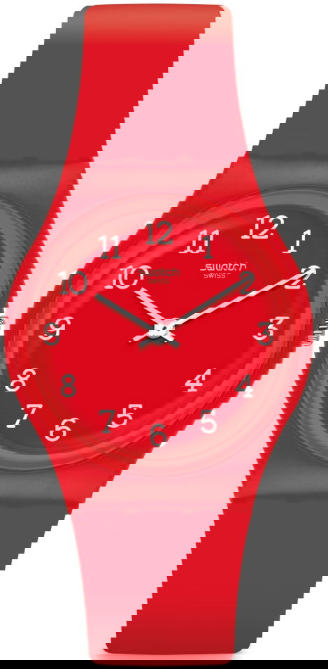Swatch Gr175 Silikon Kordonlu Rakamlı Kırmızı Saat