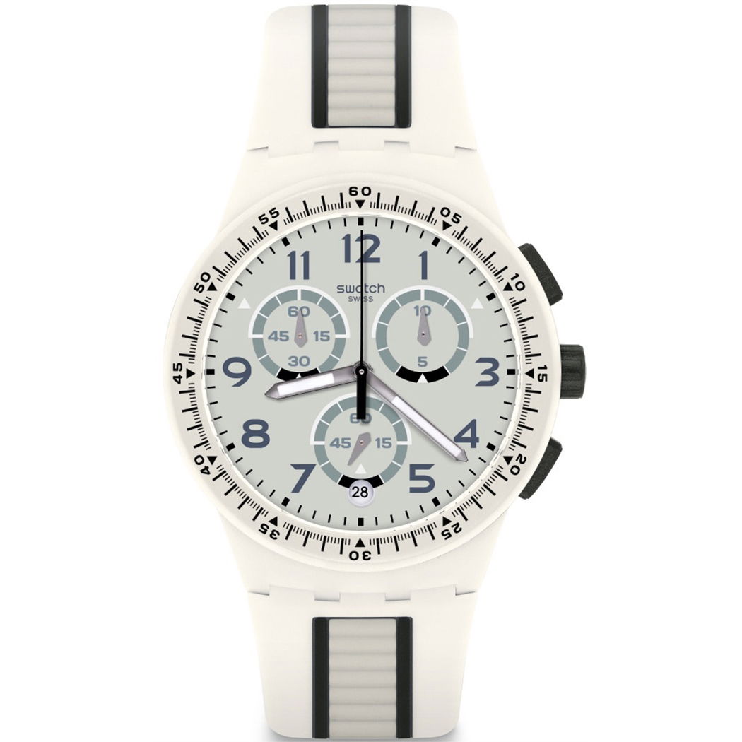 Swatch Susw408 Beyaz Kronometreli Erkek Kol Saati