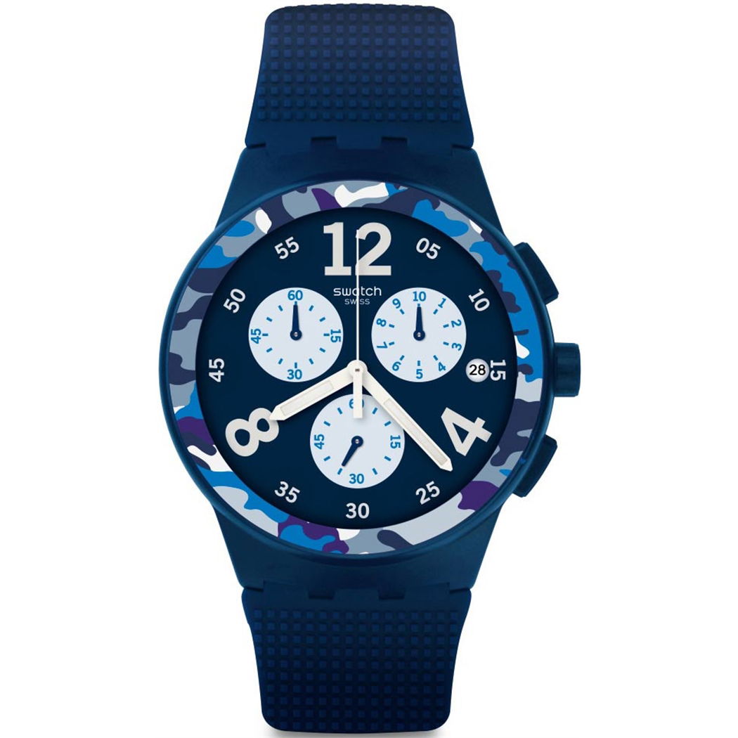 Swatch Susn414 Mavi Kronometreli Silikon Kordonlu