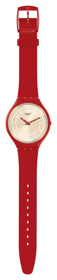 Swatch Skin Svur100 Kırmızı İnce Bayan Saati