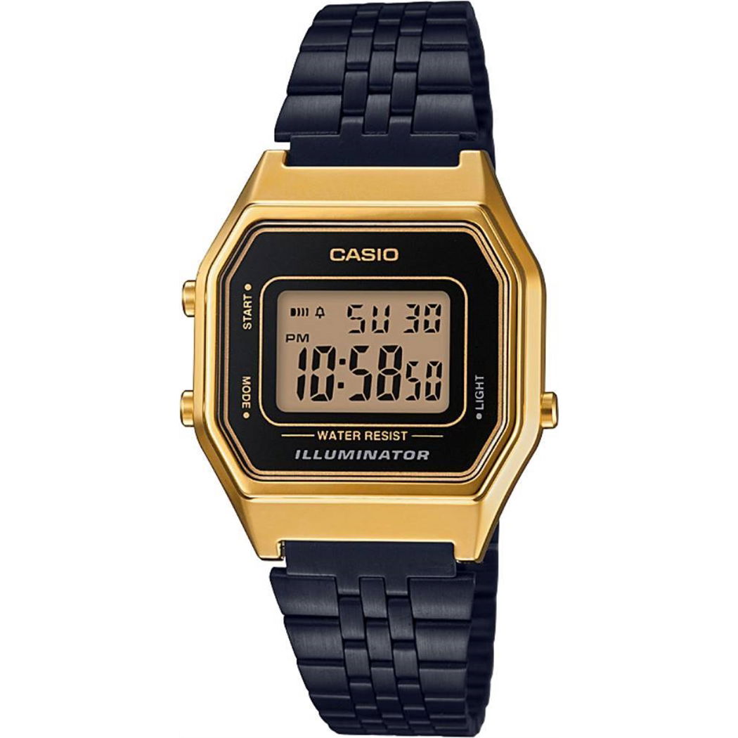 Casio La680wegb-1adf Retro Gold Siyah Kordon Saat