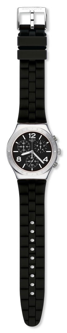 Swatch Irony Siyah Silikon Kayışlı Kol Saati YCS116