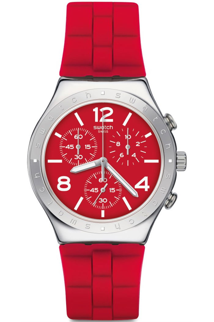 Swatch Irony Ycs117 Kronometreli Kırmızı Saat