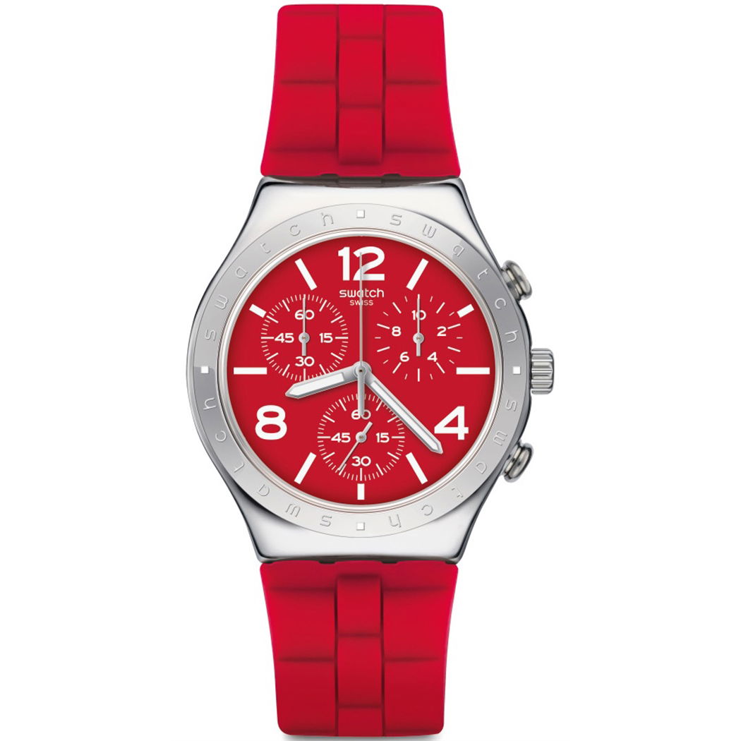 Swatch Irony Ycs117 Kronometreli Kırmızı Saat