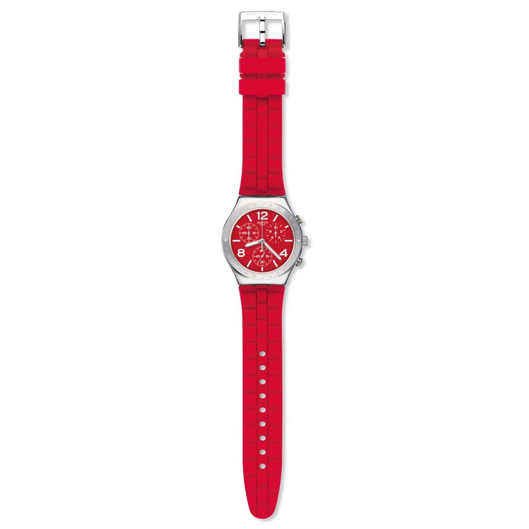 Swatch Irony Ycs117 Kronometreli Kırmızı Saat
