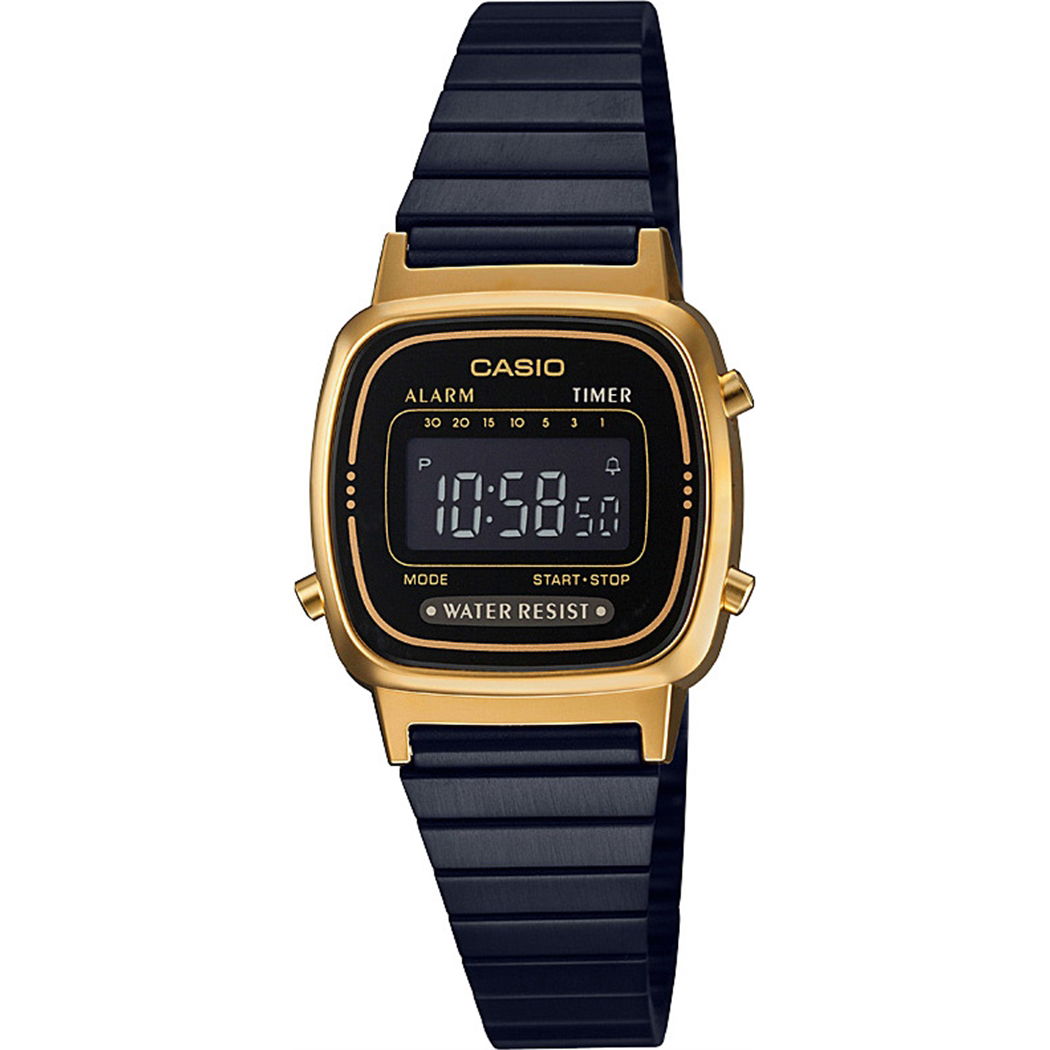 Casio La670wegb-1bdf Retro Gold Siyah Kordon Saat