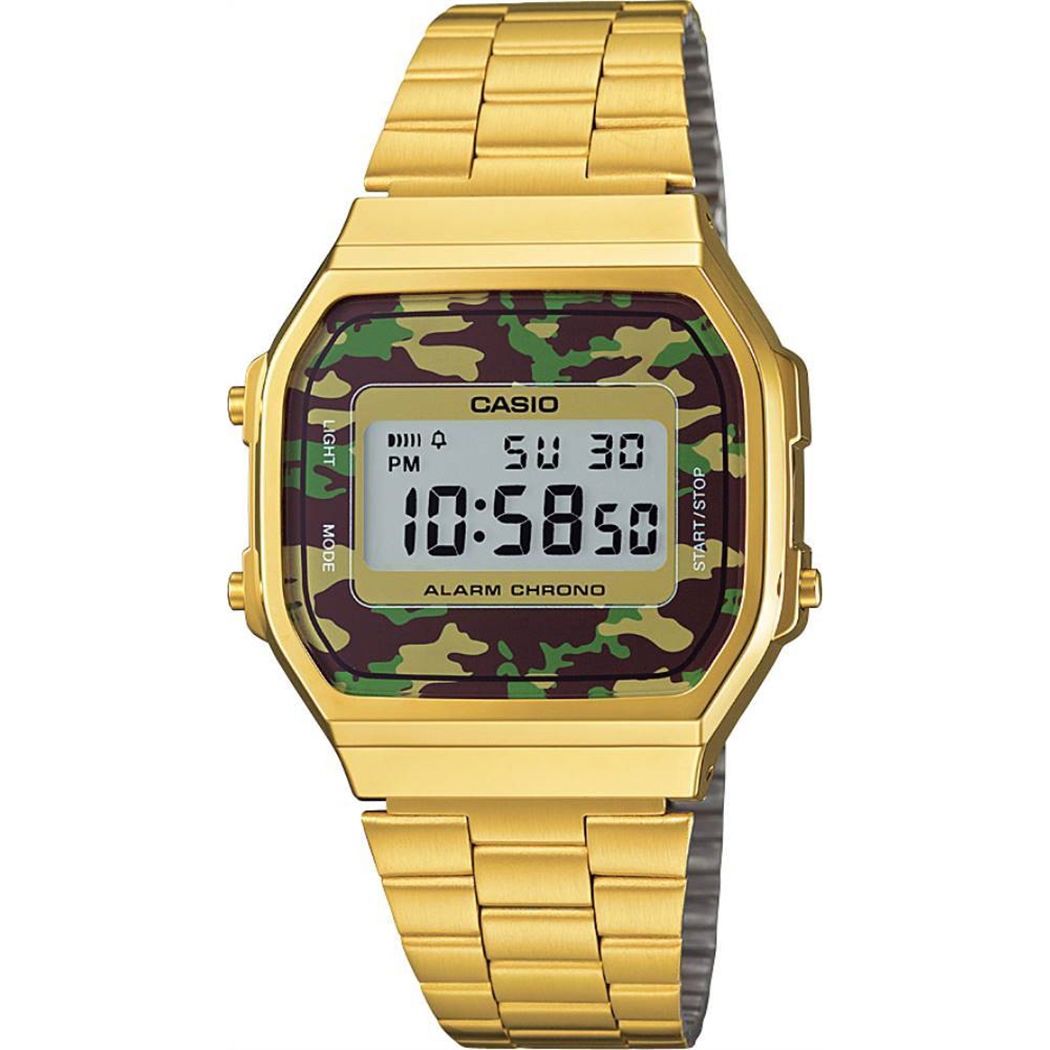 Casio A168wegc-3df Retro Gold Kamuflaj Ekran Saat