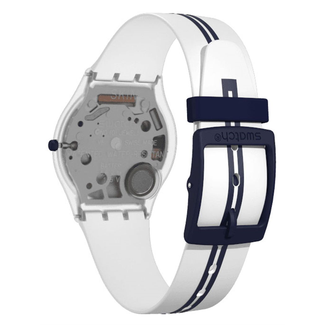 Swatch Sfe112 Bayan İnce Beyaz Silikon Kayışlı Saat