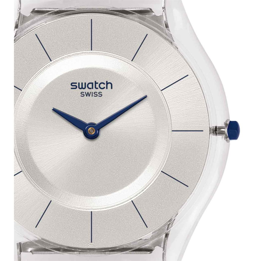 Swatch Sfe112 Bayan İnce Beyaz Silikon Kayışlı Saat