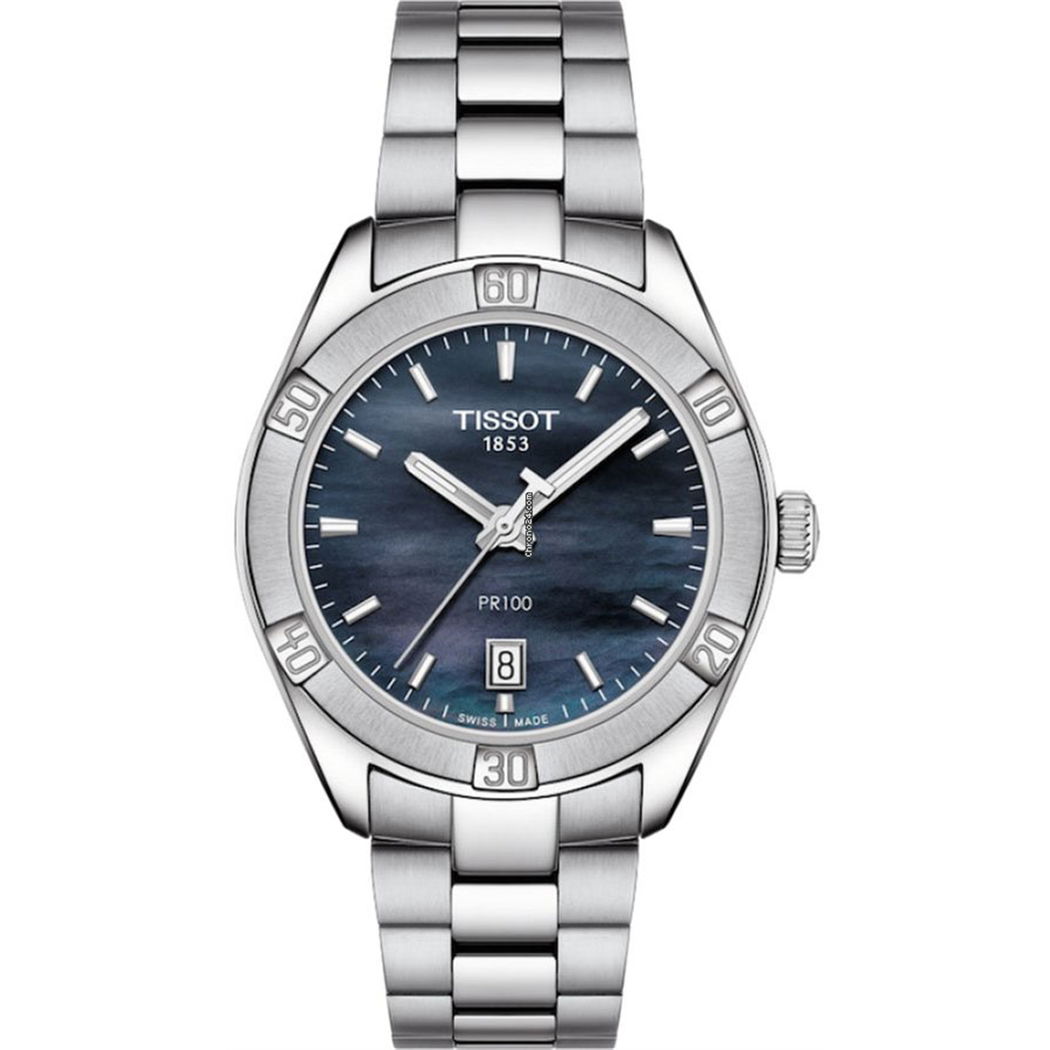Tissot PR 100 Sport Chic 36mm T1019101112100 - Kadın Kol Saati (T101.910.11.121.00)