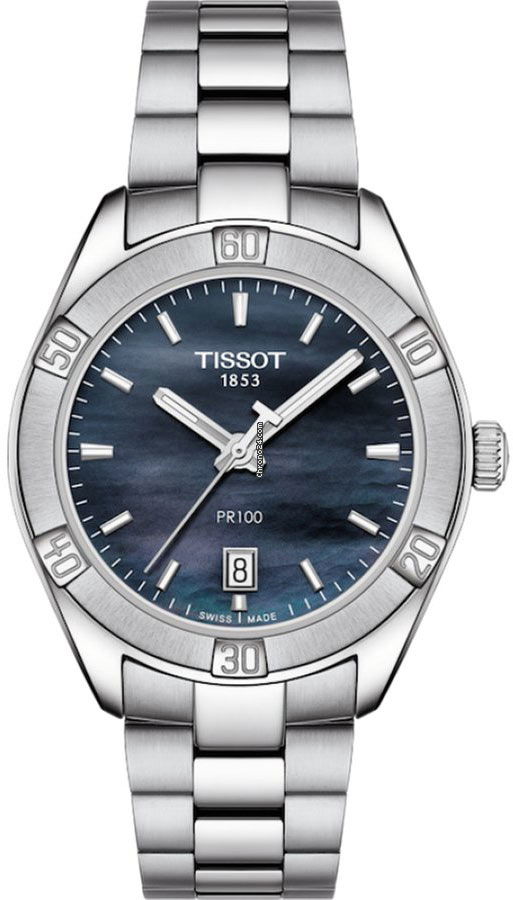 Tissot PR 100 Sport Chic 36mm T1019101112100 - Kadın Kol Saati (T101.910.11.121.00)