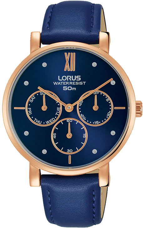 Lorus Rp606dx9 Bayan Lacivert Deri Kayışlı Kol Saati