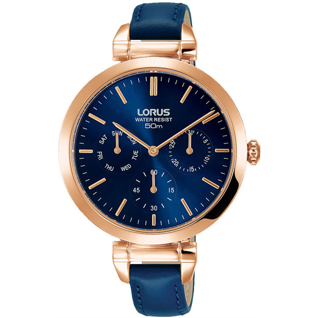 Lorus Rp610dx9 Bayan Lacivert Deri Kayışlı Kol Saati