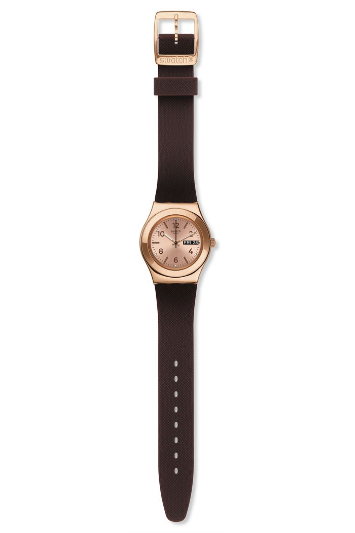 Swatch Irony Brownee Kadın Silikon Kayış Saat Ylg701